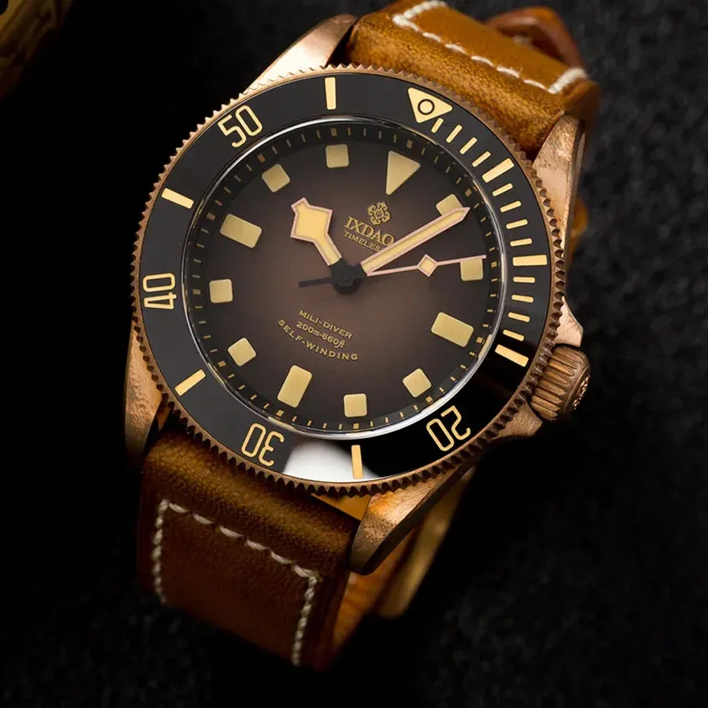 Solid Bronze Mechanical Sapphire Case Wristwatch