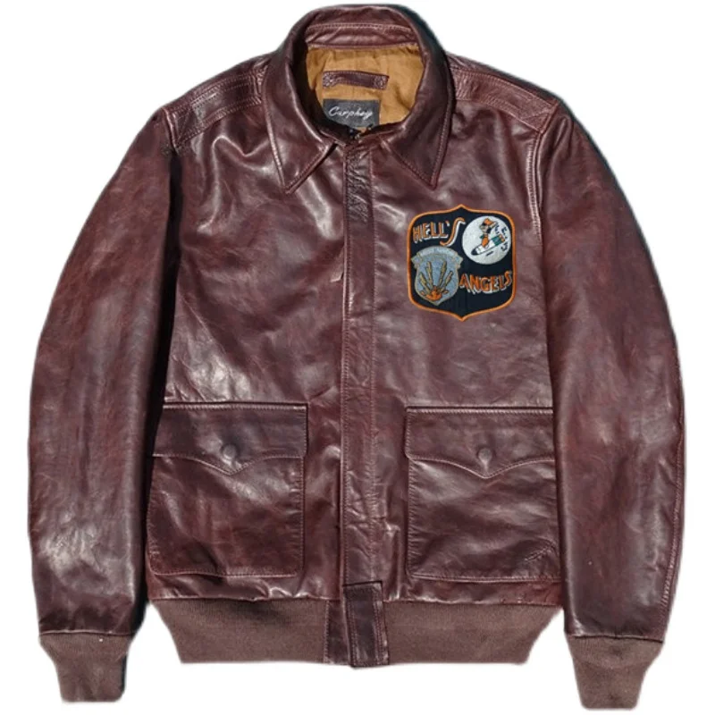 Horsehide Leather Baggy Mot Jacket