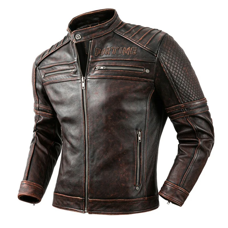 Calf Leather Biker Jacket